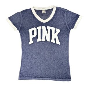 VICTORIA’S secret PINK blue & white oversized t-shirt